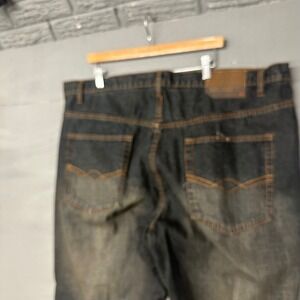 EST. Mens Dark Wash Baggy Denim Jeans Wide Leg Y2K Streetwear Size 40